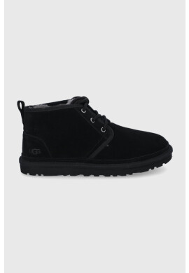 Ugg Велурени обувки Neumel мъжки в черно - Pepit.bg