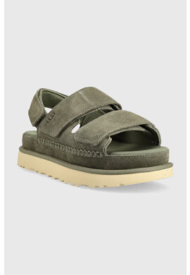 Ugg Велурени сандали Goldenstar в зелено с платформа 1141493 - Pepit.bg