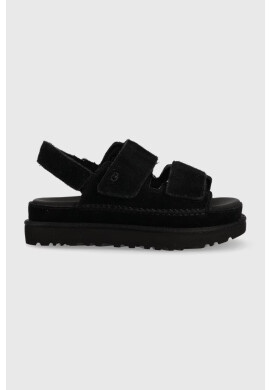 Ugg Велурени сандали Goldenstar в черно с платформа 1141493 - Pepit.bg