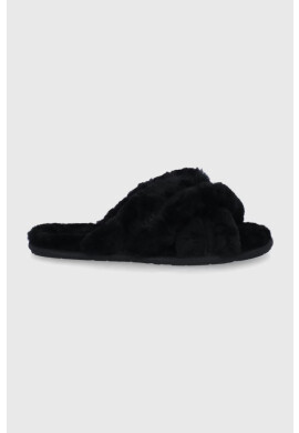 Ugg Вълнени пантофи в черно - Pepit.bg