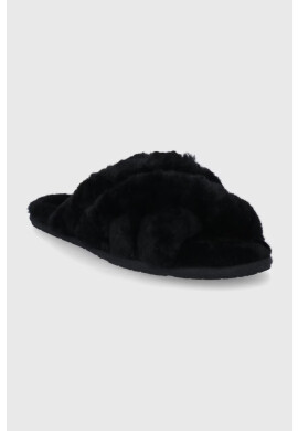 Ugg Вълнени пантофи в черно - Pepit.bg