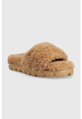 Ugg Вълнени пантофи W Cozetta Curly в кафяво - Pepit.bg