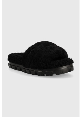 Ugg Вълнени пантофи W Cozetta Curly в черно - Pepit.bg