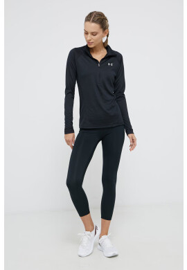 Under Armour Блуза с дълги ръкави 1320126 дамска в черно с поло - Pepit.bg