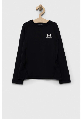 Under Armour Детска блуза с дълги ръкави в черно с изчистен дизайн - Pepit.bg