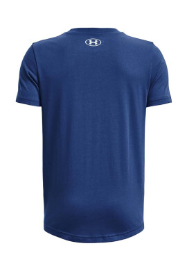 Under Armour Детска памучна тениска в черно с принт - Pepit.bg