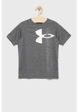 Under Armour Детска тениска в тъмносиньо с изчистен дизайн - Pepit.bg