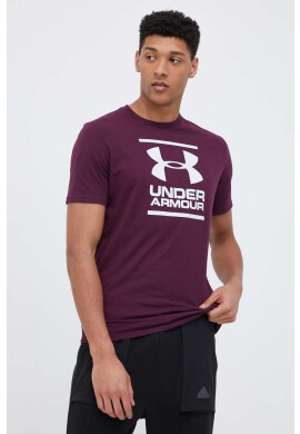 Under Armour Функционална тениска в лилаво с принт - Pepit.bg