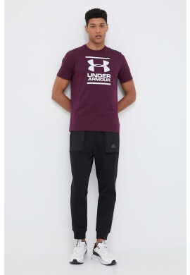 Under Armour Функционална тениска в лилаво с принт - Pepit.bg