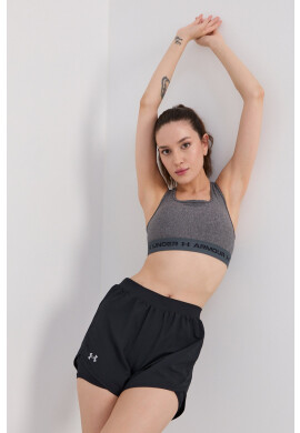 Under Armour Къс панталон 1356200 дамски в черно с изчистен дизайн със стандартна талия - Pepit.bg
