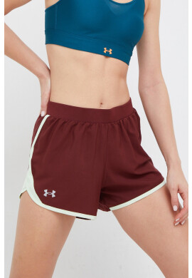 Under Armour Къс панталон за бягане в бордо с изчистен дизайн със стандартна талия - Pepit.bg