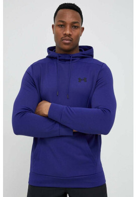 Under Armour Спортен суичър в тъмносиньо с качулка с изчистен дизайн - Pepit.bg