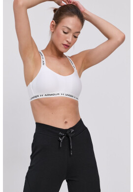 Under Armour Спортен сутиен Crossback в бяло - Pepit.bg