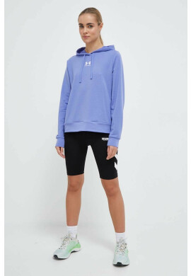 Under Armour Суичър в лилаво с качулка с изчистен дизайн - Pepit.bg