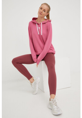 Under Armour Суичър в розово с качулка с принт - Pepit.bg