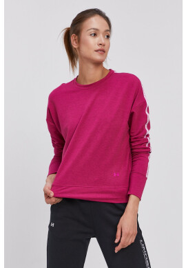 Under Armour Суичър дамски в розово с изчистен дизайн - Pepit.bg