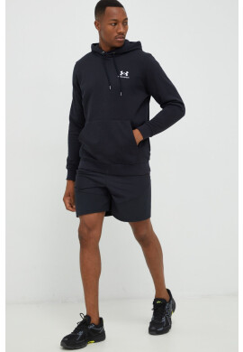 Under Armour Суичър в черно с качулка с апликация - Pepit.bg