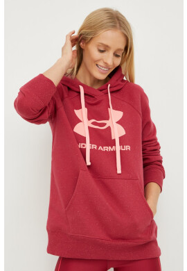 Under Armour Суичър 1356318 дамски в червено с принт - Pepit.bg