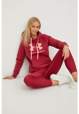 Under Armour Суичър 1356318 дамски в червено с принт - Pepit.bg