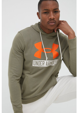 Under Armour Суичър 1370390 в зелено с принт - Pepit.bg