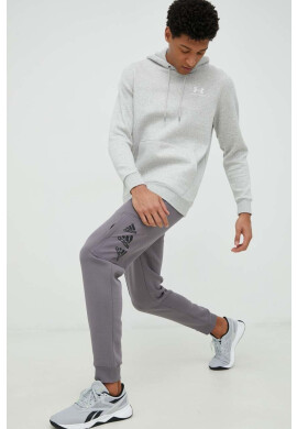 Under Armour Суичър в сиво с качулка с апликация - Pepit.bg
