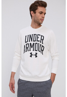 Under Armour Суичър 1361561 мъжки в бяло с принт - Pepit.bg