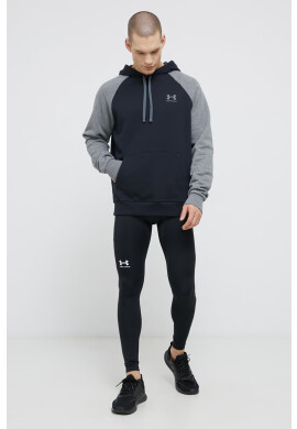 Under Armour Суичър в черно с качулка с принт - Pepit.bg