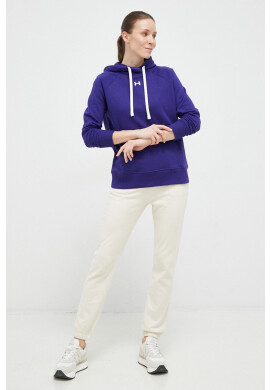 Under Armour Суичър в лилаво с качулка с изчистен дизайн - Pepit.bg