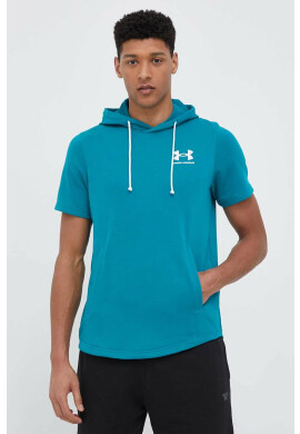 Under Armour Суичър за трениране Rival в зелено с качулка с изчистен дизайн - Pepit.bg