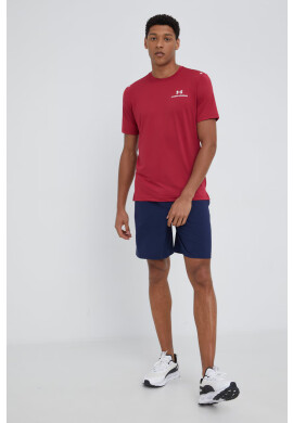 Under Armour Тениска за трениране Rush Energy в бордо с изчистен дизайн - Pepit.bg