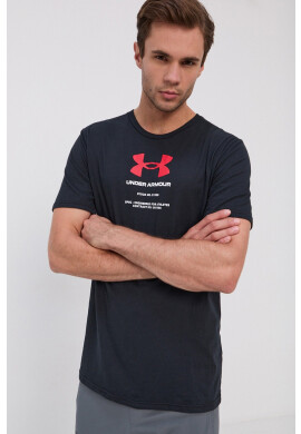 Under Armour Тениска мъжка в черно с принт - Pepit.bg