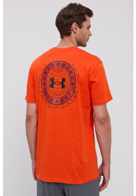 Under Armour Тениска 1366471 мъжка в оранжево с принт - Pepit.bg