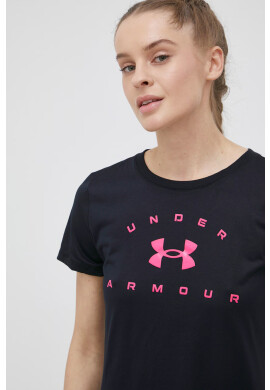 Under Armour Тениска за трениране Solid Logo Arch 1369864 в черно - Pepit.bg