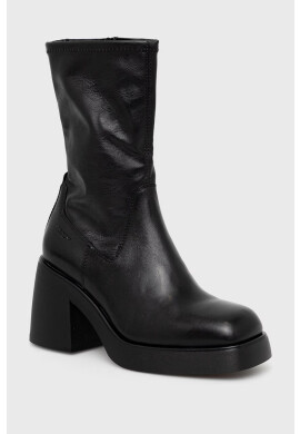 Vagabond Shoemakers Боти Brooke дамски в черно с висок ток - Pepit.bg
