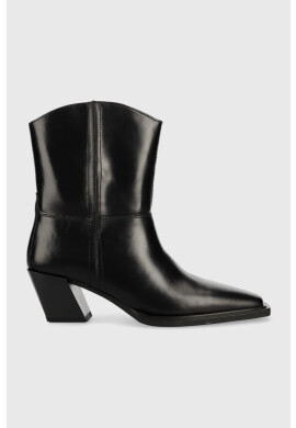 Vagabond Shoemakers Кожени боти Alina в черно с висок ток - Pepit.bg
