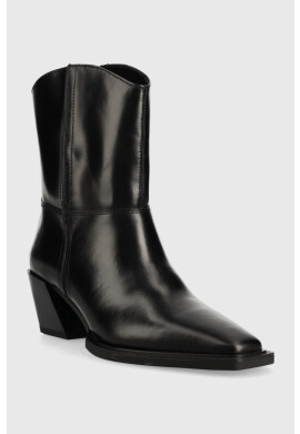 Vagabond Shoemakers Кожени боти Alina в черно с висок ток - Pepit.bg