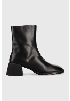 Vagabond Shoemakers Кожени боти Ansie в черно с висок ток - Pepit.bg