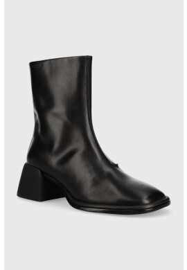 Vagabond Shoemakers Кожени боти Ansie в черно с висок ток - Pepit.bg