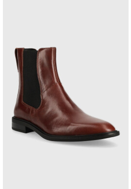 Vagabond Shoemakers Кожени боти челси Frances 2.0 в кафяво с равна подметка - Pepit.bg