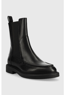 Vagabond Shoemakers Кожени боти челси Alex W в черно с равна подметка - Pepit.bg
