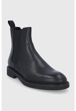 Vagabond Shoemakers Кожени боти челси мъжки в черно - Pepit.bg