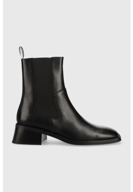 Vagabond Shoemakers Кожени боти челси Blanca в черно с равна подметка - Pepit.bg
