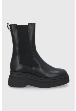 Vagabond Shoemakers Кожени боти челси дамски в черно с платформа - Pepit.bg