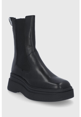 Vagabond Shoemakers Кожени боти челси дамски в черно с платформа - Pepit.bg