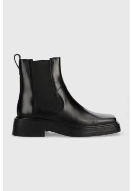 Vagabond Shoemakers Кожени боти челси Eyra в черно с висок ток - Pepit.bg