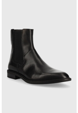 Vagabond Shoemakers Кожени боти челси Frances 2.0 в черно с равна подметка - Pepit.bg