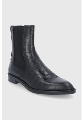 Vagabond Shoemakers Кожени боти челси дамски в черно с равна подметка - Pepit.bg