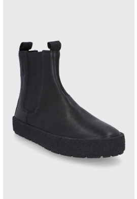 Vagabond Shoemakers Кожени боти челси мъжки в черно - Pepit.bg