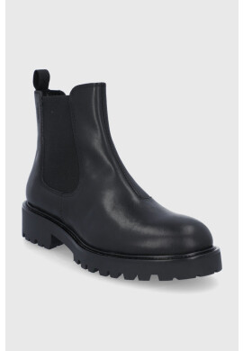 Vagabond Shoemakers Кожени боти челси дамски в черно с равна подметка - Pepit.bg