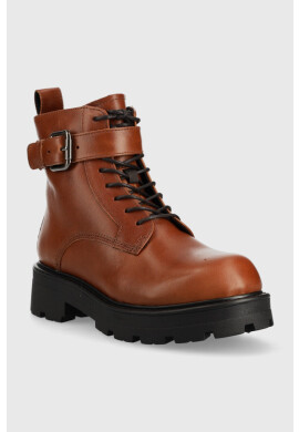 Vagabond Shoemakers Кожени боти Cosmo 2.0 в кафяво с равна подметка с изолация - Pepit.bg